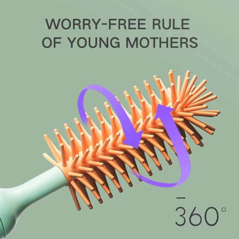 Electric Baby Bottle Brush Set – Silicone Bottle Cleaner with Multiple Brush Heads
