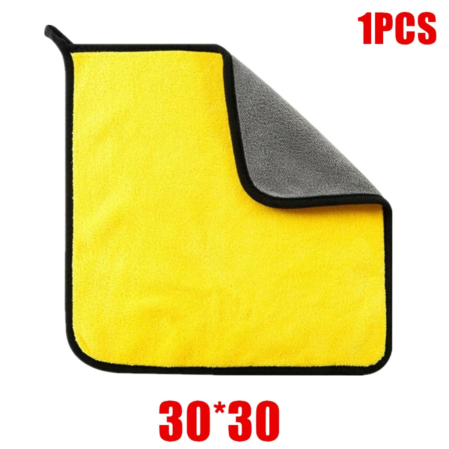 Microfiber Car Cleaning Towels - 30x30cm & 30x60cm, 1/2/6 Pack, Soft Drying Cloth