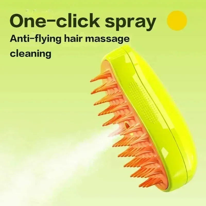 3-in-1 Electric Steamy Pet Grooming Brush