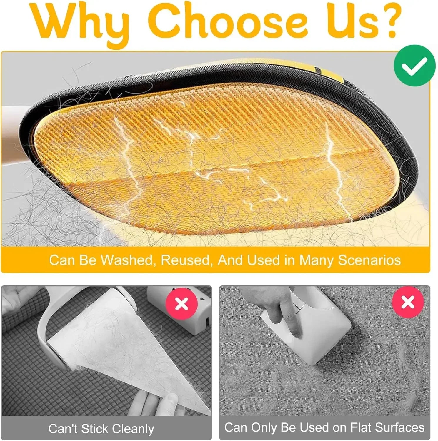 Pet Hair Remover Brush – Double-Sided Fur Cleaning Tool
