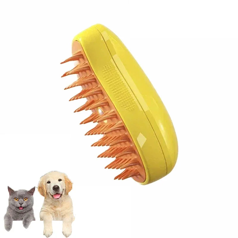 3-in-1 Electric Steamy Pet Grooming Brush