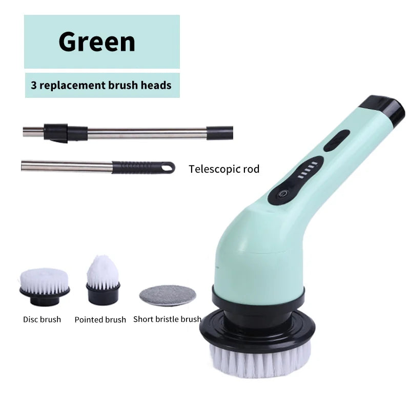 9-in-1 Electric Cleaning Brush Electric Spin Scrubber