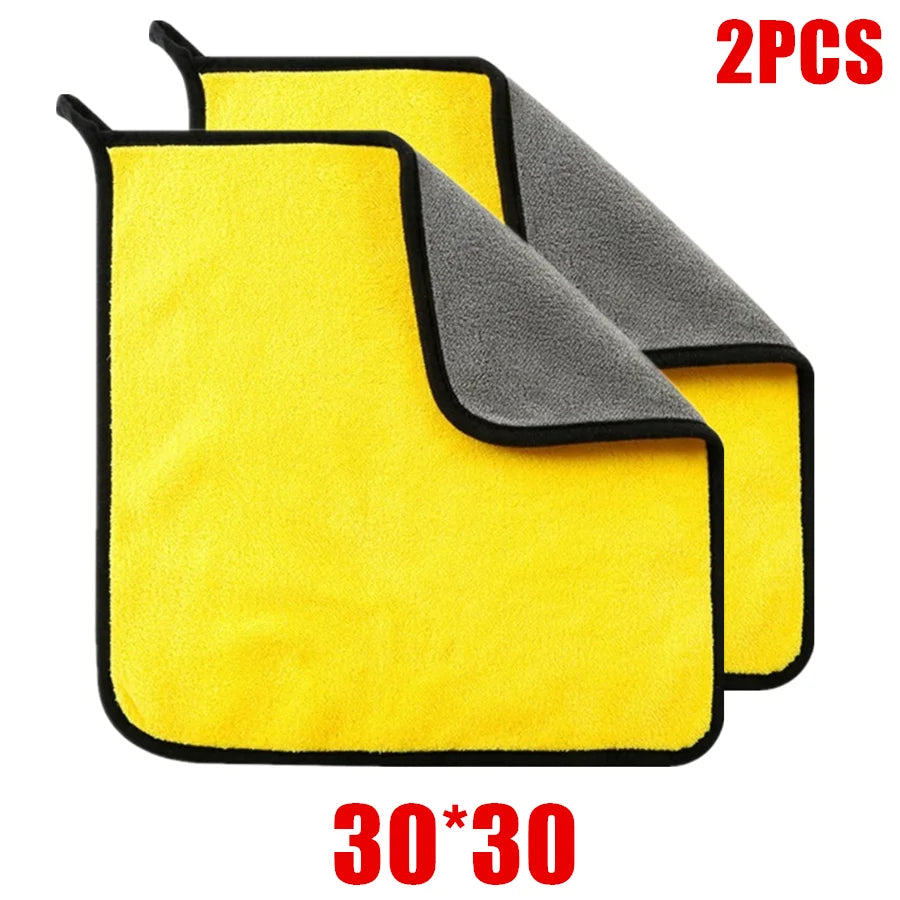 Microfiber Car Cleaning Towels - 30x30cm & 30x60cm, 1/2/6 Pack, Soft Drying Cloth