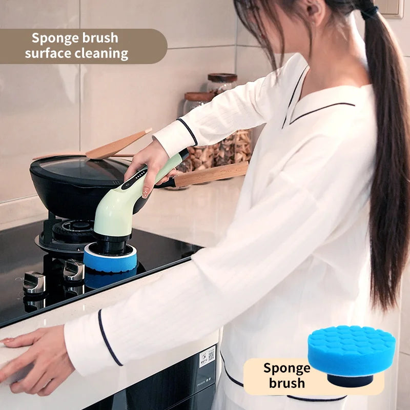 9-in-1 Electric Cleaning Brush Electric Spin Scrubber