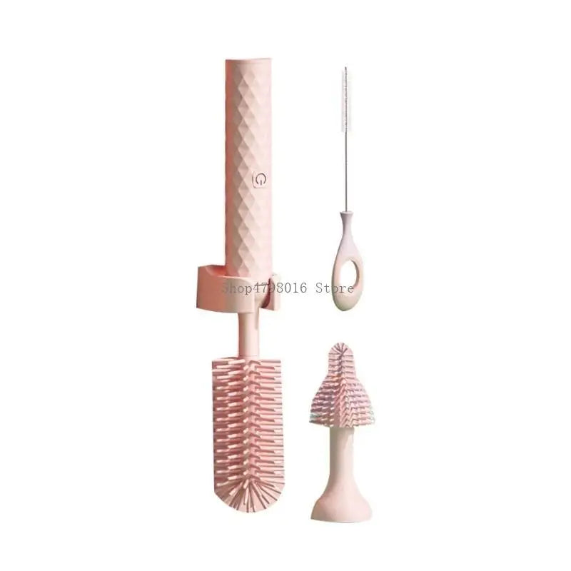 Electric Baby Bottle Brush Set – Silicone Bottle Cleaner with Multiple Brush Heads