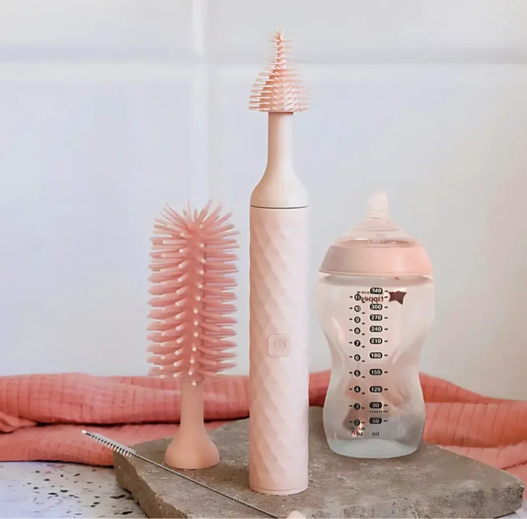 Electric Silicone Bottle & Pacifier Cleaning Brush – 360° Rotating
